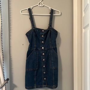 Denim overall dress, size 4, adjustable straps
